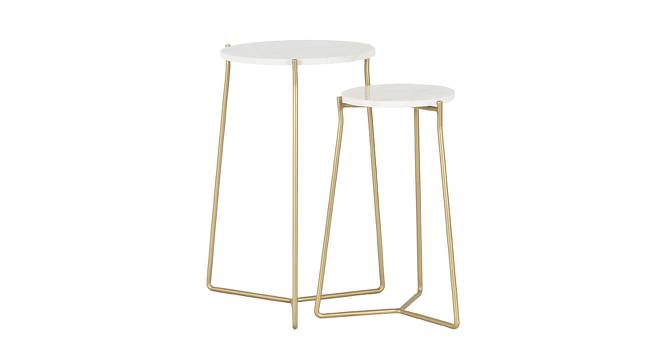 Barstow Nesting Side Table - Set of 2 (Golden, Golden Finish) by Urban Ladder - Front View Design 1 - 464502
