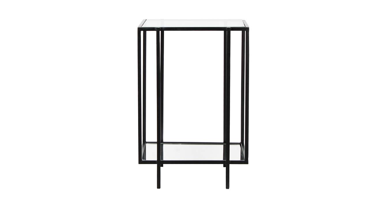 Clayton Metal Side Table in Black Finish Urban Ladder