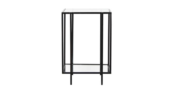 Clayton Side Table (Black, Black Finish) by Urban Ladder - Front View Design 1 - 464503