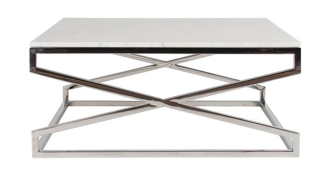 Enzio Coffee Table (Chrome, Shinny Finish) by Urban Ladder - Front View Design 1 - 464513
