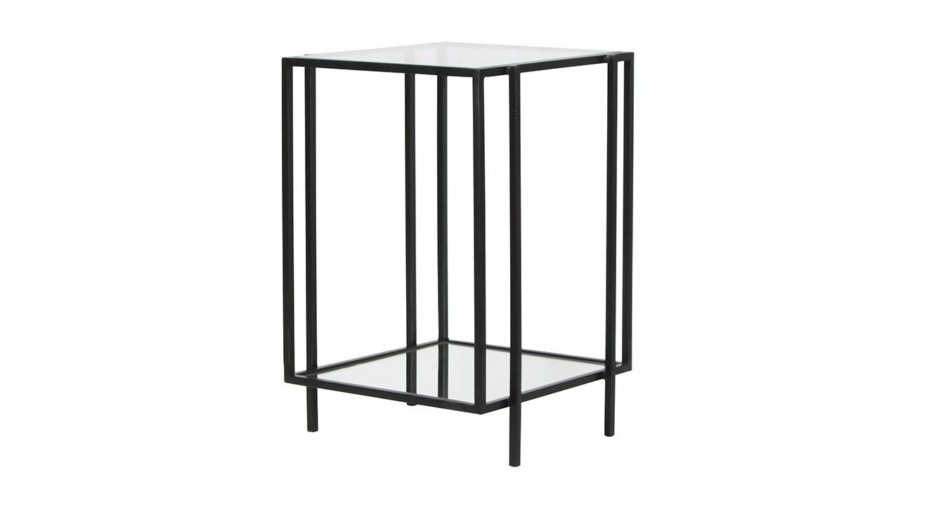 Clayton Metal Side Table in Black Finish Urban Ladder