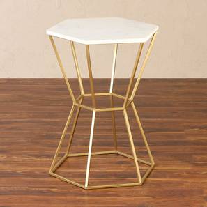 Side Table Design Westford Metal Side Table in Golden Finish