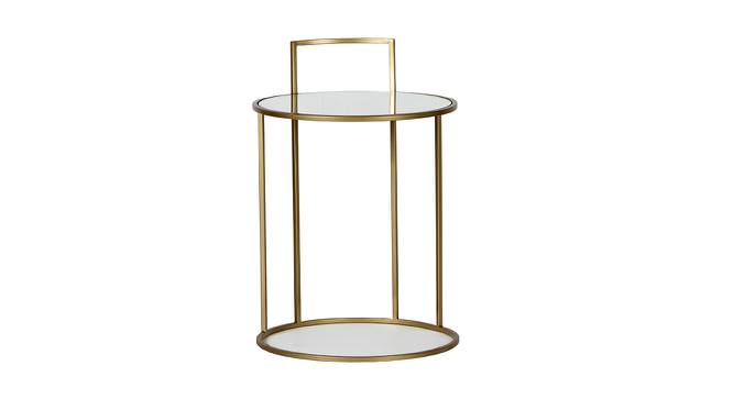 Meylon Side Table (Golden, Golden Finish) by Urban Ladder - Front View Design 1 - 464602
