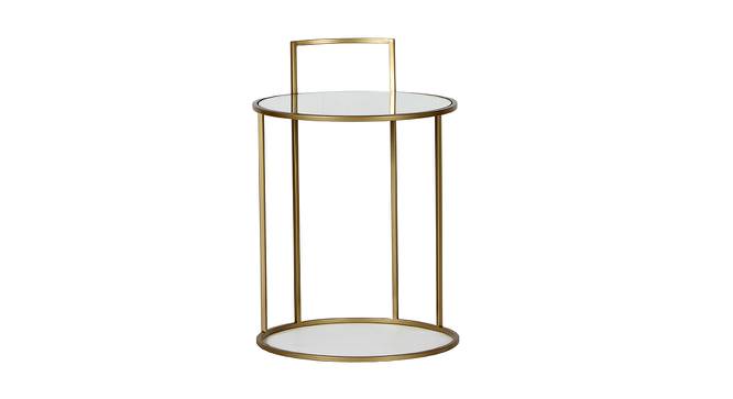 Meylon Side Table (Golden, Golden Finish) by Urban Ladder - Front View Design 1 - 464602