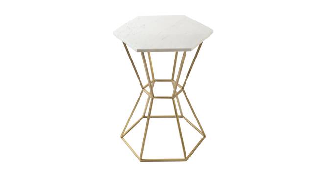 Westford Side Table (Golden, Golden Finish) by Urban Ladder - Front View Design 1 - 464603