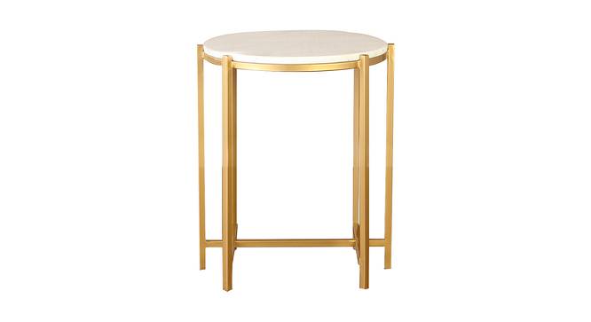 Levin Side Table (Golden, Golden Finish) by Urban Ladder - Front View Design 1 - 464604