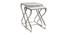Melbourne Nesting Table - Set of 2 (Chrome, Shinny Finish) by Urban Ladder - Front View Design 1 - 464607