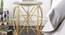 Melzo End Table (Gold, Black Finish) by Urban Ladder - Front View Design 1 - 464608