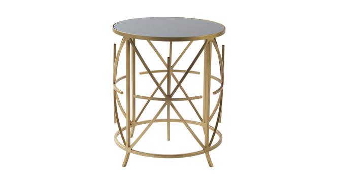 Melzo End Table (Gold, Black Finish) by Urban Ladder - Cross View Design 1 - 464622