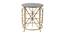 Melzo End Table (Gold, Black Finish) by Urban Ladder - Cross View Design 1 - 464622