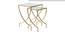 Lugo Nesting Table - Set of 2 (Gold, Clear Finish) by Urban Ladder - Cross View Design 1 - 464624