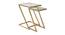 Nowra Nesting Table - Set of 2 (Gold, Clear Finish) by Urban Ladder - Cross View Design 1 - 464625