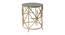 Melzo End Table (Gold, Black Finish) by Urban Ladder - Design 1 Side View - 464636