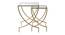 Lugo Nesting Table - Set of 2 (Gold, Clear Finish) by Urban Ladder - Design 1 Side View - 464638