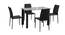 Finn 4 Seater Dining Set (Clear Glass, Glossy Finish) by Urban Ladder - Front View Design 1 - 465566