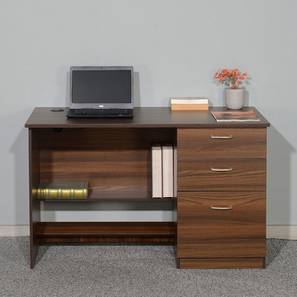 Hutch Desks Design Lyndsey Study Desk (Brown & Walnut)