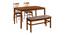 Ollie 4 Seater Dining Set (Brown, Matte Finish) by Urban Ladder - Front View Design 1 - 465763