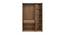 Percy 3 Door Wardrobe (Brown & Classic Walnut) by Urban Ladder - Design 1 Side View - 465800