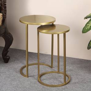 Maille side table set of 2 gold lp