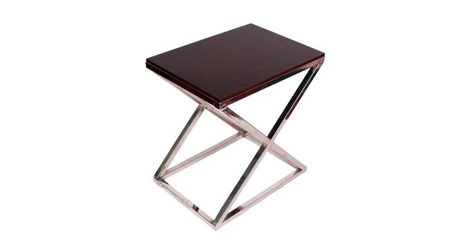 Marvel Side Table (Ss Polish & Matte Walnut, Ss Polish & Matte Walnut Finish) by Urban Ladder - Cross View Design 1 - 465899
