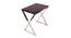 Mathilde Side Table (Ss Polish & Matte Walnut, Ss Polish & Matte Walnut Finish) by Urban Ladder - Cross View Design 1 - 465900