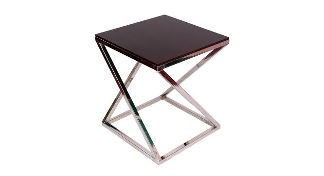 Melisande Side Table (Ss Polish & Matte Walnut, Ss Polish & Matte Walnut Finish) by Urban Ladder - Cross View Design 1 - 465903