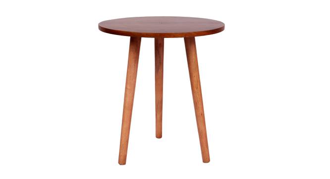 Maeva Side Table (Matte Walnut, Matte Walnut Finish) by Urban Ladder - Front View Design 1 - 465907