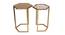 Magnolia Side Table - Set of 2 (Gold, Antique Brass Finish) by Urban Ladder - Design 1 Side View - 465923