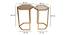 Magnolia Side Table - Set of 2 (Gold, Antique Brass Finish) by Urban Ladder - Design 1 Dimension - 465959