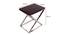 Marvel Side Table (Ss Polish & Matte Walnut, Ss Polish & Matte Walnut Finish) by Urban Ladder - Design 1 Dimension - 465963