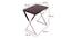 Mathilde Side Table (Ss Polish & Matte Walnut, Ss Polish & Matte Walnut Finish) by Urban Ladder - Design 1 Dimension - 465964