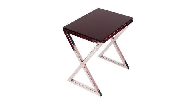Peridot Side Table (Ss Polish & Matte Walnut, Ss Polish & Matte Walnut Finish) by Urban Ladder - Cross View Design 1 - 465991