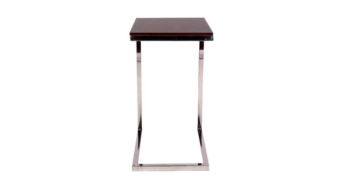Pavanne Side Table (Ss Polish & Matte Walnut, Ss Polish & Matte Walnut Finish) by Urban Ladder - Front View Design 1 - 466002