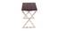 Peridot Side Table (Ss Polish & Matte Walnut, Ss Polish & Matte Walnut Finish) by Urban Ladder - Front View Design 1 - 466004