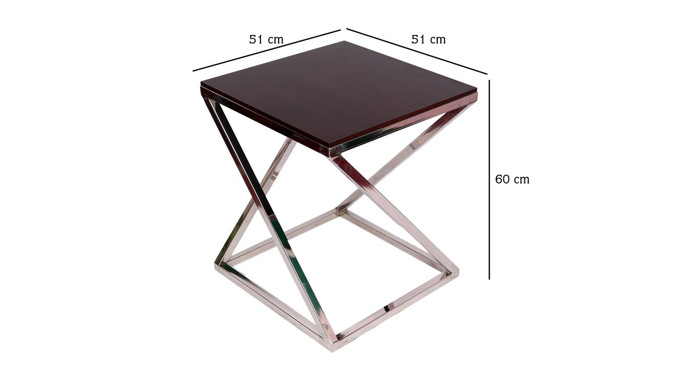 Melisande side table ss polish walnut 6