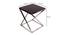 Melisande Side Table (Ss Polish & Matte Walnut, Ss Polish & Matte Walnut Finish) by Urban Ladder - Design 1 Dimension - 466046