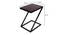 Patrice Side Table (Black Matte & Matte Walnut, Black Matte & Matte Walnut Finish) by Urban Ladder - Design 1 Dimension - 466047