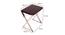 Peridot Side Table (Ss Polish & Matte Walnut, Ss Polish & Matte Walnut Finish) by Urban Ladder - Design 1 Dimension - 466052