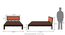 Florence Bed (Solid Wood) (Mahogany Finish, Queen Bed Size, Lava) by Urban Ladder - Dimension Design 1 - 