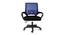 Andros Executive Chair (Black & Blue) by Urban Ladder - Front View Design 1 - 466089