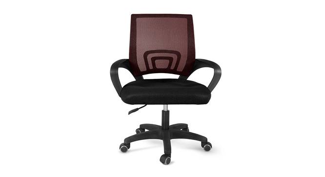 Andros Executive Chair (Black & Burgandy) by Urban Ladder - Front View Design 1 - 466091