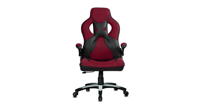 Baltra Gaming Chair (Black & Maroon) by Urban Ladder - Front View Design 1 - 466097
