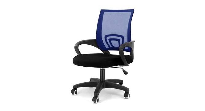 Andros Executive Chair (Black & Blue) by Urban Ladder - Cross View Design 1 - 466110