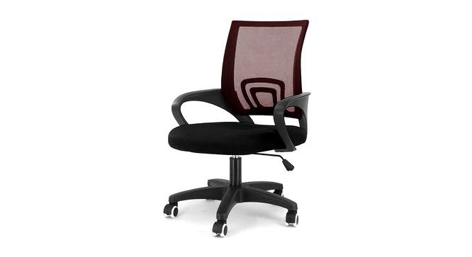 Andros Executive Chair (Black & Burgandy) by Urban Ladder - Cross View Design 1 - 466112
