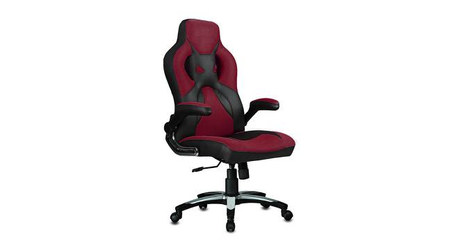 Baltra Gaming Chair (Black & Maroon) by Urban Ladder - Cross View Design 1 - 466118