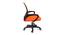 Andros Executive Chair (Orange) by Urban Ladder - Design 1 Side View - 466128