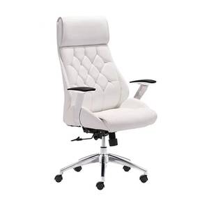 Multipurpose Study Chairs Design Christian Leatherette Study Chair in White Colour