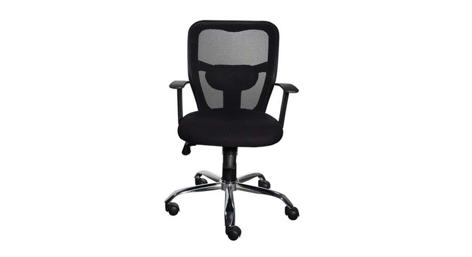 Byam Office Chair (Black) by Urban Ladder - Front View Design 1 - 466188