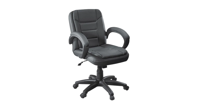 Campobello Office Chair (Black) by Urban Ladder - Front View Design 1 - 466189