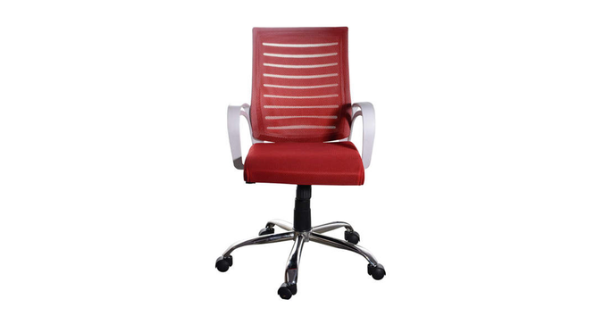 Breton Office Chair (Red) by Urban Ladder - Front View Design 1 - 466190